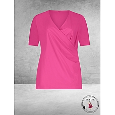 Plus Basics Wrap Top Fuchsia